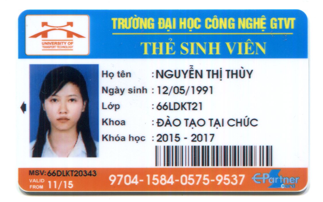 Thông báo đã có thẻ HSSV hệ liên thông đợt 2